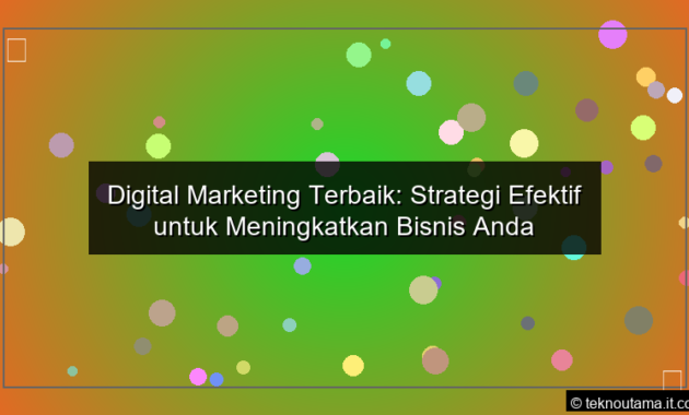 infografis Digital Marketing Terbaik Strategi Efektif untuk Meningkatkan Bisnis Anda